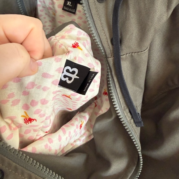 BETABRAND Women’s Morning Mess Chino Twill Green Utility Jacket Hooded - Size XL - Picture 13 of 15